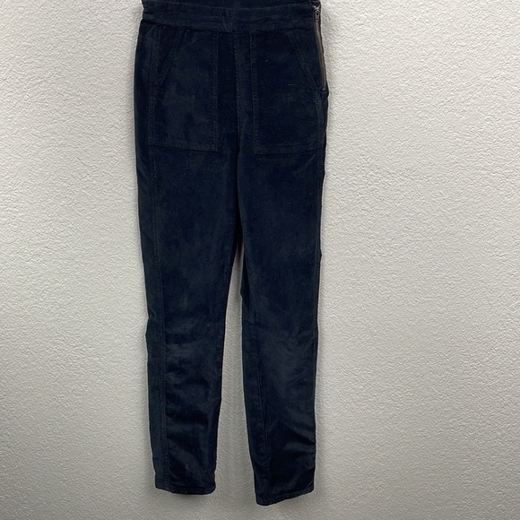 Madewell Velvet Skinny Overalls Black Cross Back Sz XXS - Picture 5 of 13